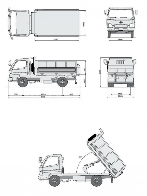 Hyundai porter чертеж