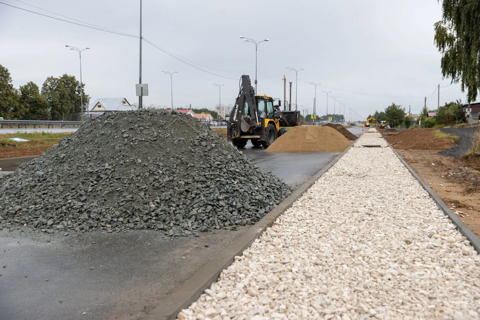 Расширение бетонной дороги