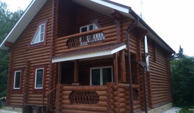 Строительная бригада - дома из оцилиндрованного бревна в Климовске