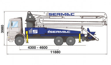 Объявление от Александр Левченко: «Продам бетононасос SERMAC ZENITH 4Z38» 1 фото