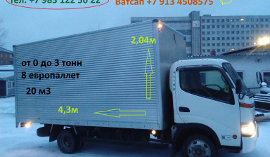 Объявление от Денис: «Малотоннажные перевозки до 3х тонн, 20м3» 1 фото