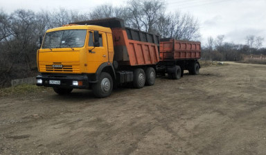 Самосвалы с прицепом. Перевозка грузов, зерновых в Благовещенске zernovoz-samosval