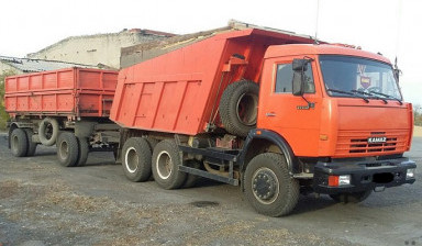 Объявление от Азамат: «Доставка материалов, грузов на  камазе с прицепом.» 1 фото