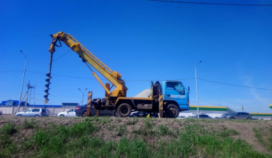 Объявление от Василий: «Авто буровая. Шнековое бурение ямобуром.» 4 фото