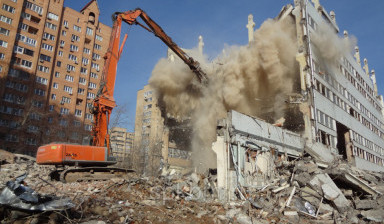 Снос зданий в Кызыле