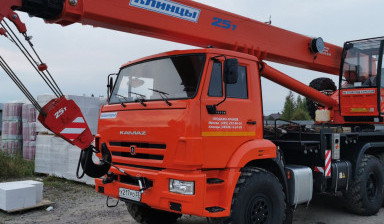 Автокран 25 тонн 28 метров Камаз вездеход