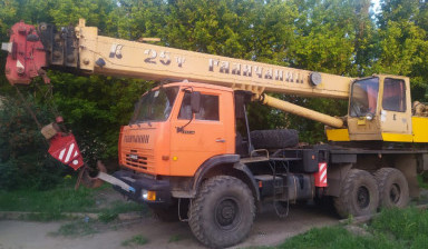 Услуги автокрана 25 тонн вездеход Липецк, область