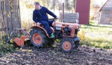Объявление от Сергей Александров: «Услуги мини трактора, вспашка земельного участка» 1 фото