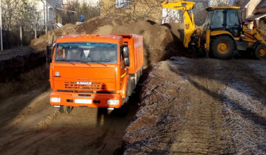 Объявление от Вячеслав: «Доставка песка щебня,земли ,вывоз снега samosval-10-kubov» 3 фото