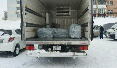 Грузоперевозки до 4 тонн. Грузовой фургон услуги в Поронайске