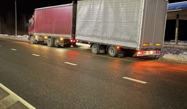 Объявление от Данил: «Перевозки груза до 25 тонн 100 кубов автопоезд.» 4 фото