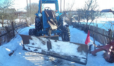 Объявление от Гилязов Альберт: «Уборка снега. Услуги трактора Мтз 82.1» 1 фото