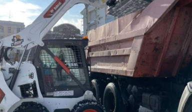 Объявление от Системы автополива: «Аренда мини погрузчик бобкет/Чистка снега minitraktor» 4 фото