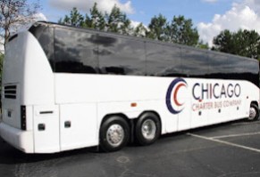 Объявление от Chicago Charter Bus Company: «Transportation of people at any time» 2 photos