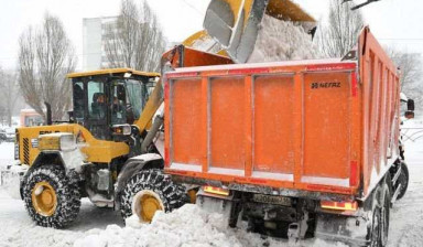 Объявление от Дмитрий: «Вывоз снега, уборка снега Погрузчик» 1 фото