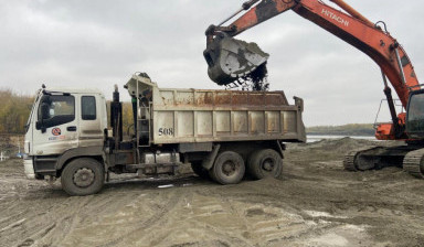 Объявление от Александр: «Вывоз грунта, Услуги самосвала 25 тонн» 1 фото