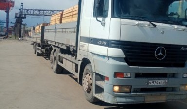 Грузоперевозки 20 тонн, открытый грузовик + прицеп