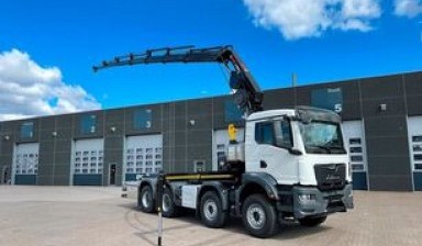 Объявление от Hueffermann Krandienst GmbH: «MAN TGS 35.470 hook lift truck for rent» 1 photos