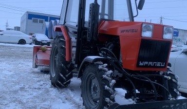 Уборка снега мини-трактором Уралец