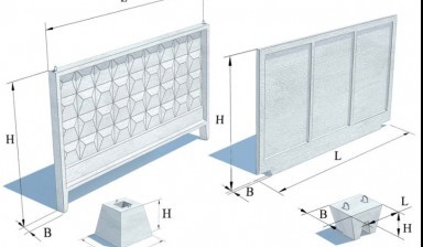 Объявление от Бетондеталь: «Плита забора жби» 1 фото