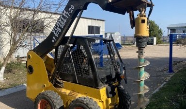 Объявление от Насыбуллин Линар Ядкарович: «Мини-погрузчик JCB160 с ямобуром Черноморское» 1 фото