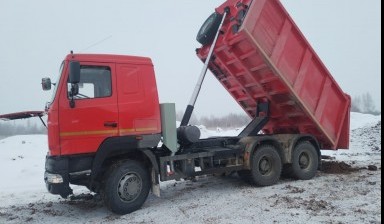 Объявление от Евгений: «Самосвалы 16 кубов, 20 тонн в аренду  Маз 6501» 1 фото