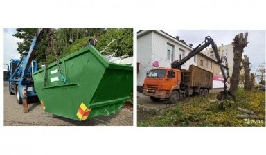 Объявление от Дмитрий: «Вывоз мусора: Контейнер 8 м3 Газель Камаз Ломовоз.» 1 фото