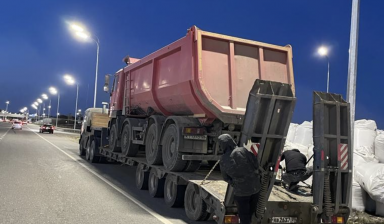 Объявление от Текеев Азамат Билялович: «Трал перевозка спецтехники, грузов.» 2 фото