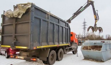 Объявление от Кохович Митя: «Вывоз мусора Ломовоз, контейнер лодочка 8м³ и 20м³» 1 фото