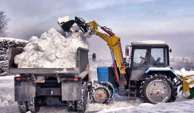 Объявление от ПРОФИТ-Т: «Чистка снега трактором.» 4 фото