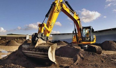 Объявление от Техно ресурс: «Аренда экскаватора JCB 220 с гидромолотом» 1 фото