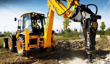 Объявление от АвтоснабСтрой: «Аренда экскаватора с гидромолотом JCB» 1 фото