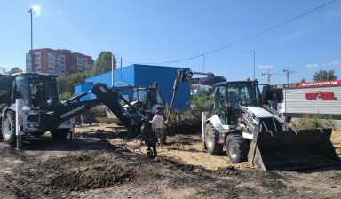 Объявление от SPECHTEHNIKA58: «Услуги экскаватора-погрузчика, ямобура s-gidrmolotom» 1 фото