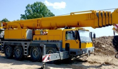 Объявление от АЛЬФАТРАНС: «Краны Liebherr 100 тонн в аренду» 1 фото