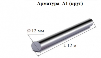 Объявление от МК-Металл Казахстан: «Арматура А1, круг 12 мм, Гост 5781-82» 1 фото