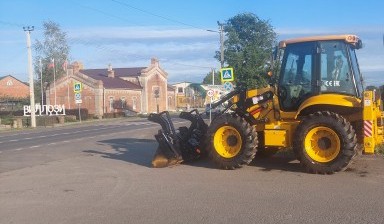 Аренда экскаватора-погрузчика с планировочным ковшом от СТРОИТЕЛЬНАЯ КОМПАНИЯ БАКСАН: SHANMON 388H 1 фото