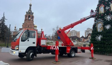 Объявление от Мельников Андрей: «Аренда и услуги телескопической автовышки 17 м. Isuzu» 1 фото