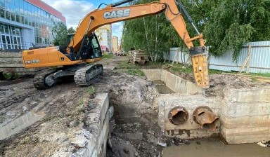 Объявление от Руслан: «Полноповоротный, экскаватор с гидромолотом Case cx220c» 1 фото