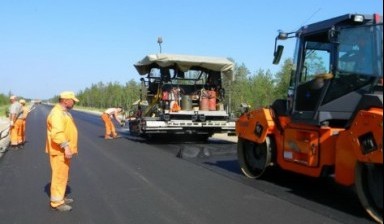 Нанесение дорожной разметки от Строительство дорог в Магадане:  1 фото