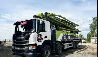 Объявление от АБН-СТРОЙ: «Услуги БЕТОНОНАСОСА 63 метра. От лидера рынка! Scania Zoomlion 63» 4 фото
