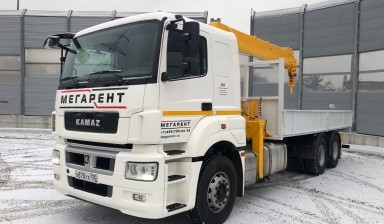 Объявление от МЕГАРЕНТ: «Аренда манипулятора 10 тн кузов, 5 тн стрела, 21м» 2 фото