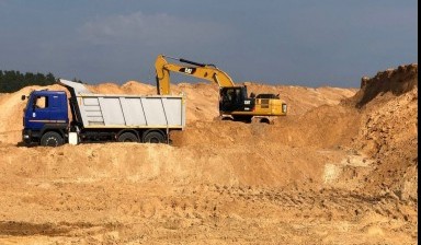 Песок речной, карьерный, белый, строительный по России